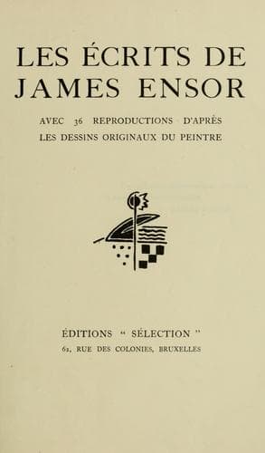 Tapa de Les écrits de James Ensor