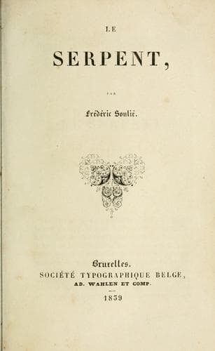 Tapa de Le serpent.