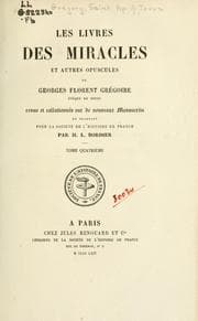 Tapa de Les livres des miracles et autres opuscules