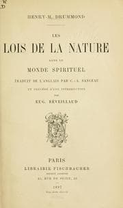 Tapa de Les lois de la nature dans le monde spirituel