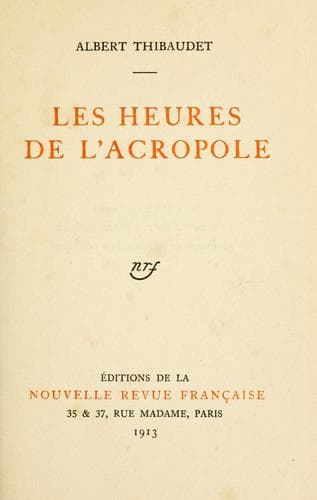 Tapa de Les heures de l'Acropole.
