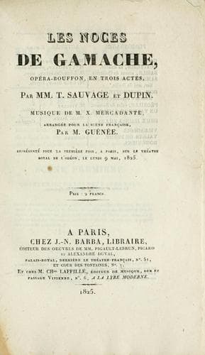 Tapa de Les noces de Gamache
