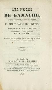 Tapa de Les noces de Gamache