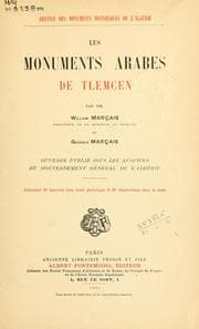Tapa de Les monuments arabes de Tlemcen