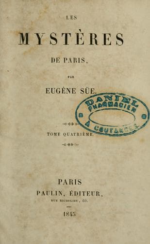 Tapa de Les mystères de Paris.