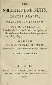Tapa de Les mille et une nuits