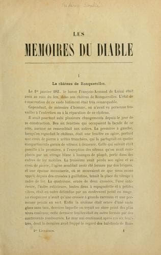 Tapa de Les mémoires du diable.