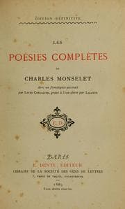 Tapa de Les poésies complètes de Charles Monselet