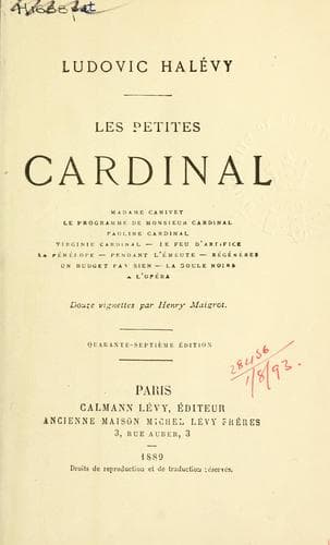 Tapa de Les petites Cardinal.