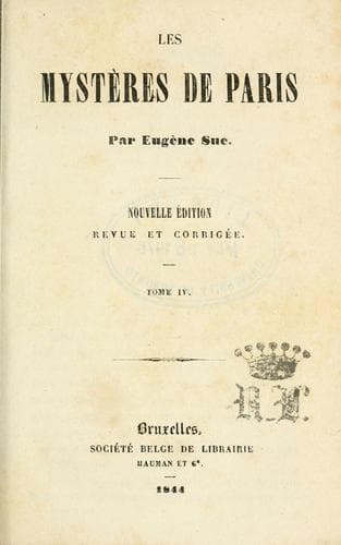 Tapa de mystères de Paris