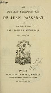 Tapa de Les poèsies françaises de Jean Passerat