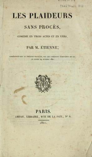 Tapa de Les plaideurs sans procès