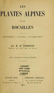 Tapa de Les plantes alpines et de rocailles