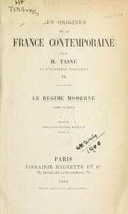 Tapa de Les origines de la France contemporaine: Le Régime moderne