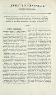 Tapa de Les sept péchés capitaux, ou, La famille du quaker
