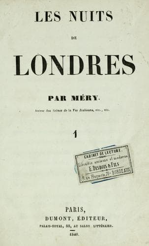 Tapa de Les nuits de Londres