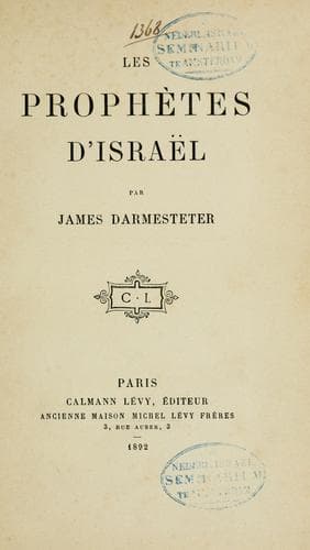 Tapa de Les prophètes d'Israël