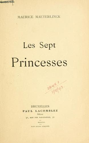 Tapa de Les sept princesses.