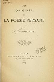 Tapa de Les origines de la poésie persane