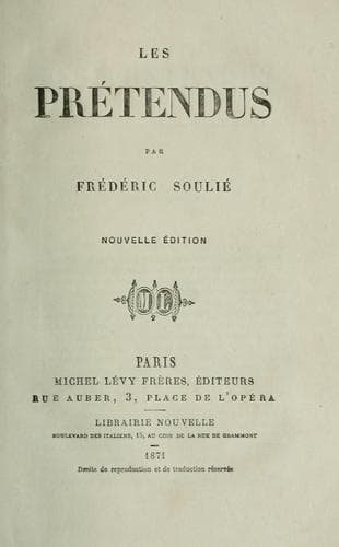Tapa de Les prétendus.