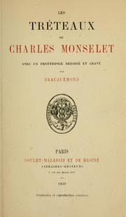 Tapa de Les trétaux de Charles Monselet