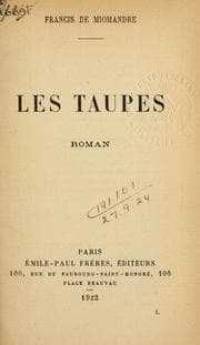 Tapa de Les taupes, roman