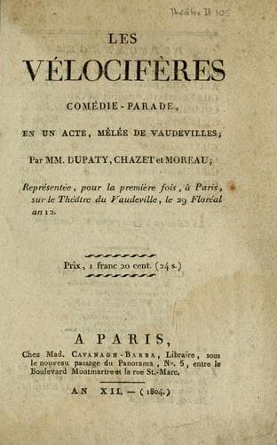 Tapa de Les vélocifères