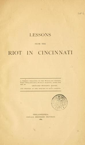 Tapa de Lessons from the riot in Cincinnati