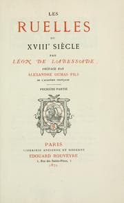 Tapa de Les ruelles de XVIIIe siècle