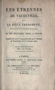 Tapa de Les étrennes du Vaudeville