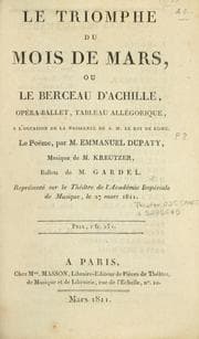 Tapa de Le triomphe du mois de mars, ou, Le berceau d'Achille