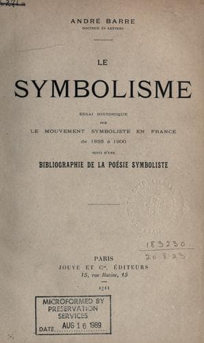 Tapa de Le symbolisme