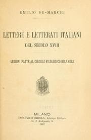 Tapa de Lettere e letterati italiani del secolo 18