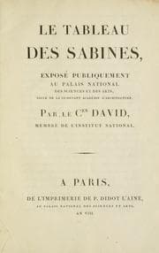 Tapa de Le tableau des Sabines
