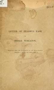 Tapa de Letter of Erasmus Rask to Henry Wheaton