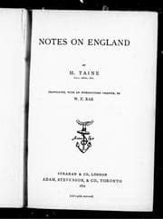 Tapa de Notes on England