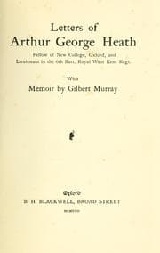Tapa de Letters of Arthur George Heath