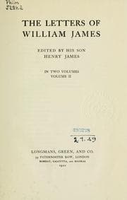Tapa de The letters of William James