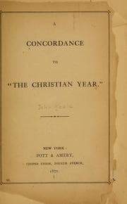 Tapa de A concordance to "The Christian year"