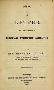 Tapa de A letter to a secretary of a missionary studentship association