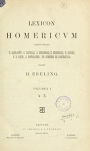Tapa de Lexicon Homericum