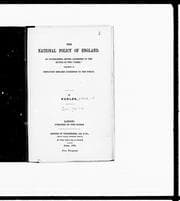 Tapa de The national policy of England