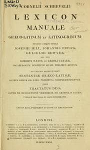 Tapa de Lexicon manuale graeco-latinum et latino-graecum