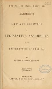 Tapa de Lex parliamentaria americana