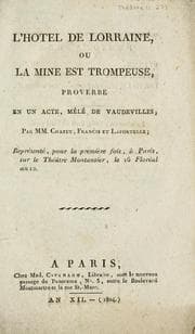 Tapa de L'hôtel de Lorraine, ou, La mine est trompeuse