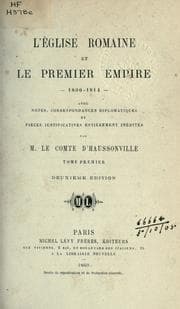 Tapa de L'Église romaine et le premier Empire 1800-1814