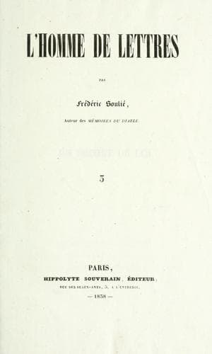 Tapa de L'homme de lettres.