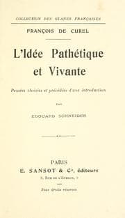 Tapa de L' idée pathétique et vivante
