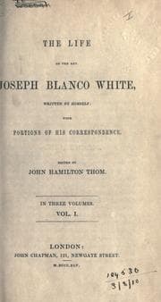 Tapa de The life of Joseph Blanco White