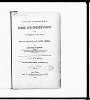 Tapa de Frank Forester's horse and horsemanship of the United States and British provinces of North America